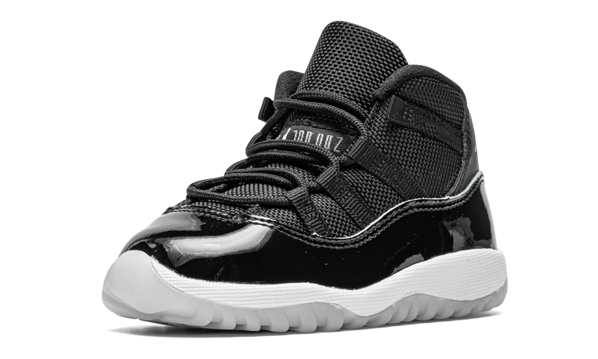 jordan 11 retro jubilee td+378040-011+left diagnol single view