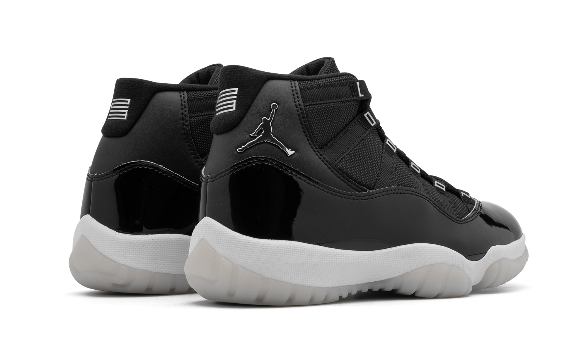 jordan 11 retro jubilee women s+AR0715-011+diagnol right behind view