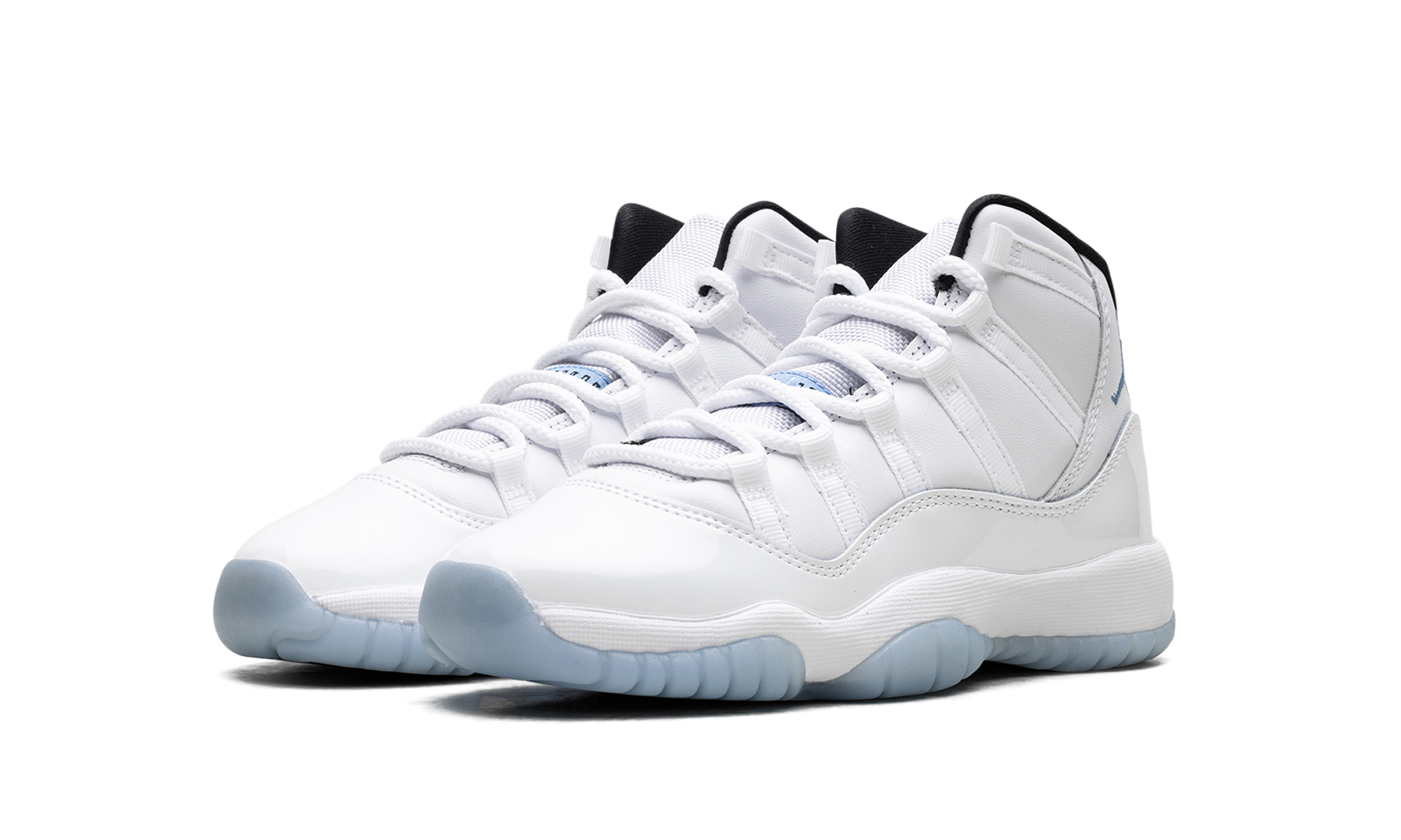 jordan 11 retro legend blue 2024 gs+378038-104+diagnol left view