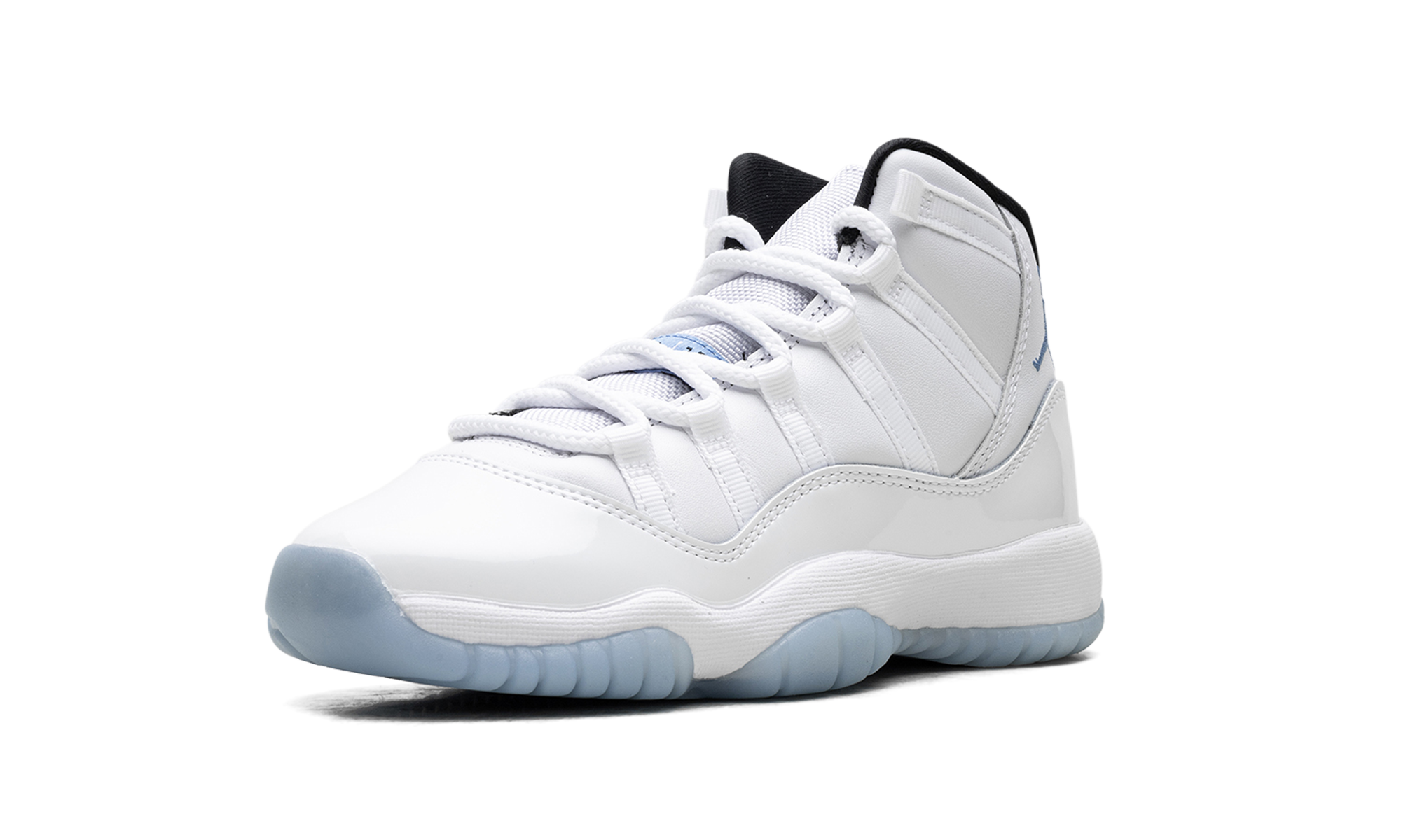jordan 11 retro legend blue 2024 gs+378038-104+left diagnol single view