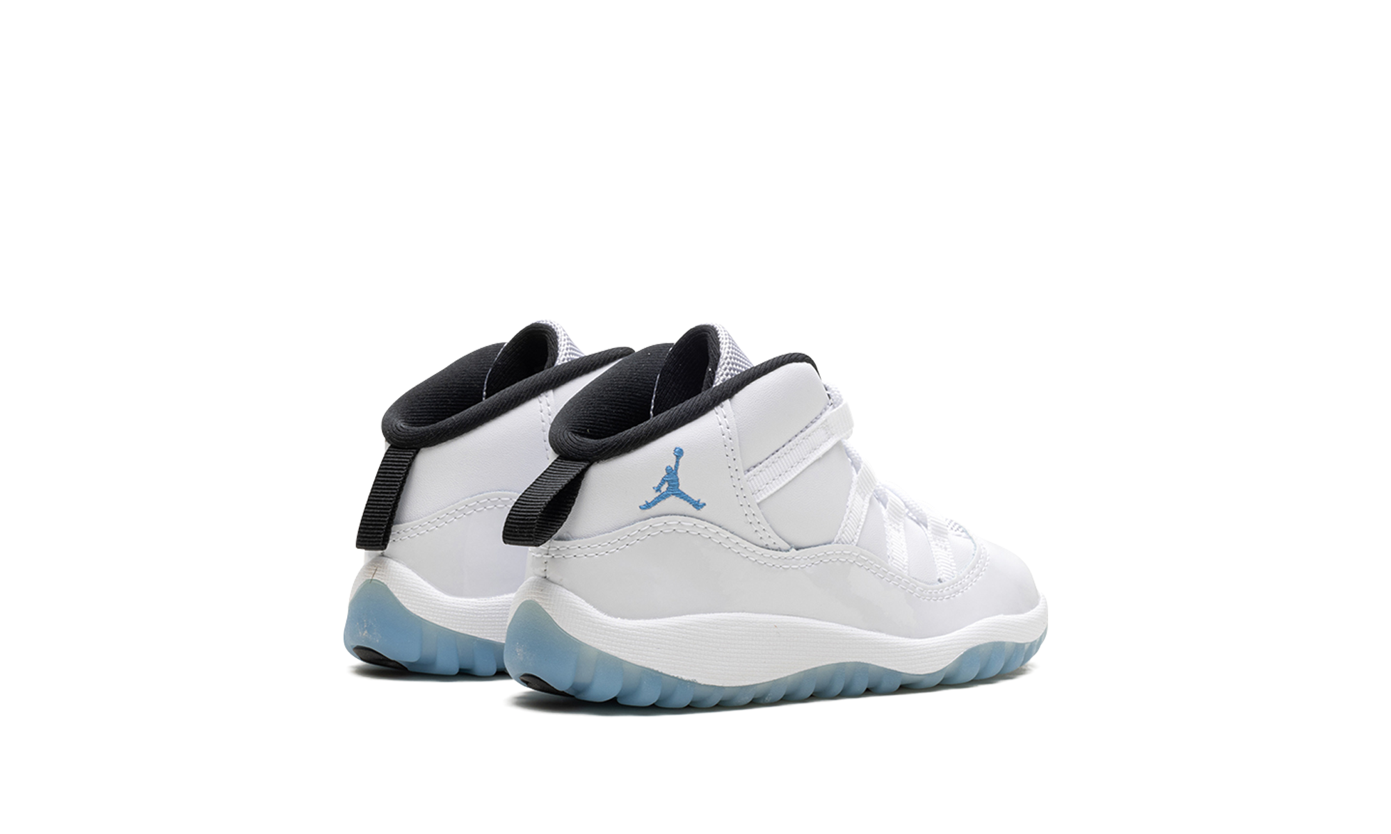jordan 11 retro legend blue 2024 td+378040-104+diagnol right behind view