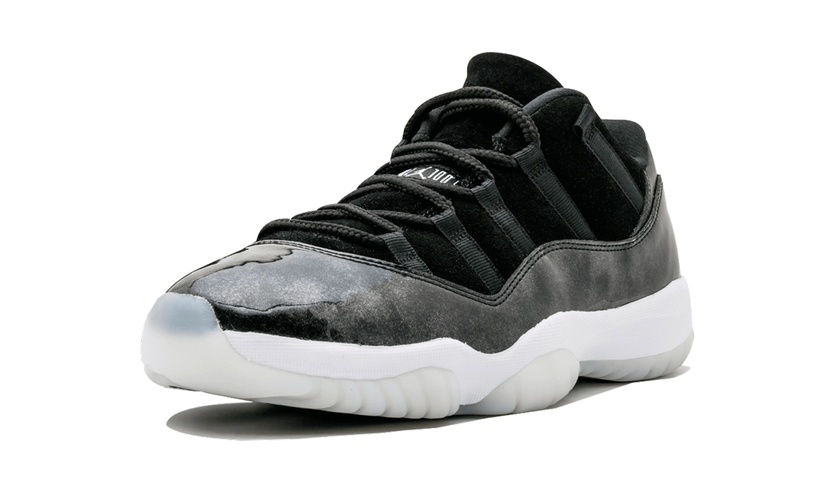 jordan 11 retro low barons+528895-010+left diagnol single view