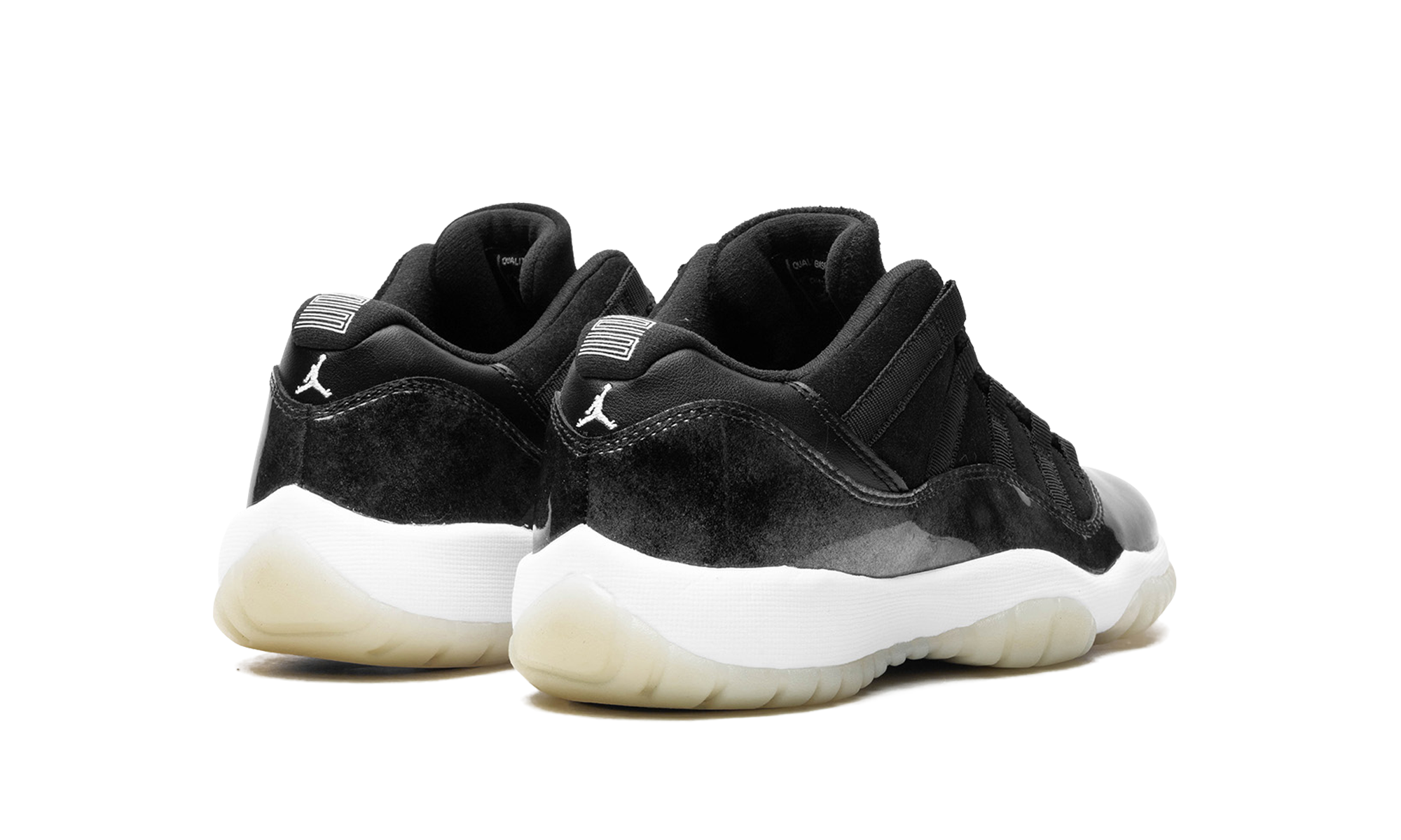 jordan 11 retro low barons gs+528896-010+diagnol right behind view
