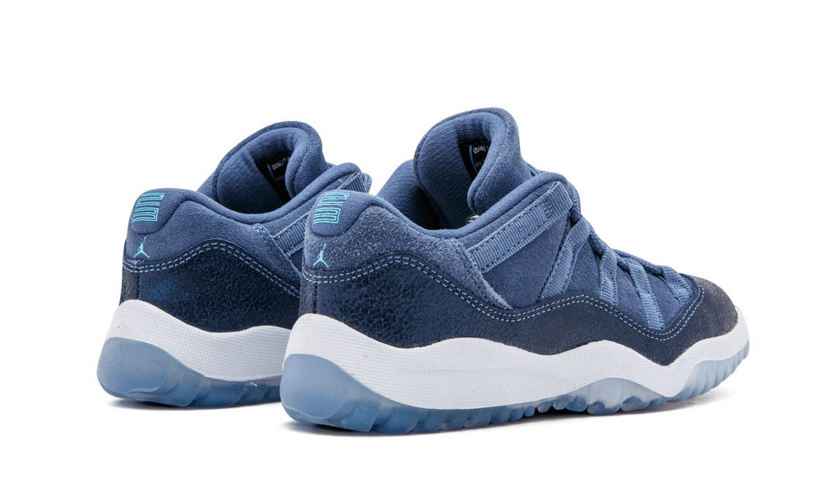 jordan 11 retro low blue moon ps+580522-408+diagnol right behind view
