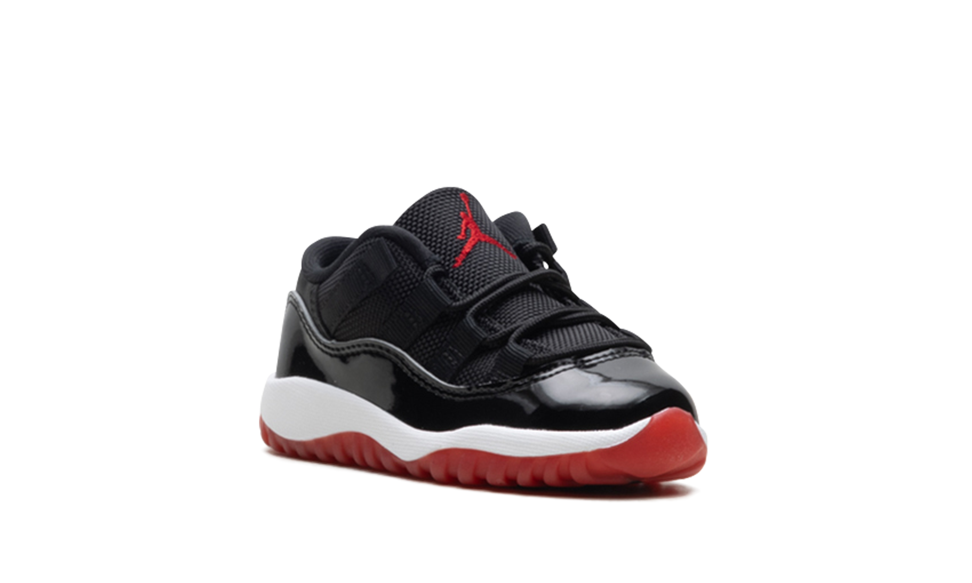 jordan 11 retro low bred td 2025+FV5120-006+diagnol right view
