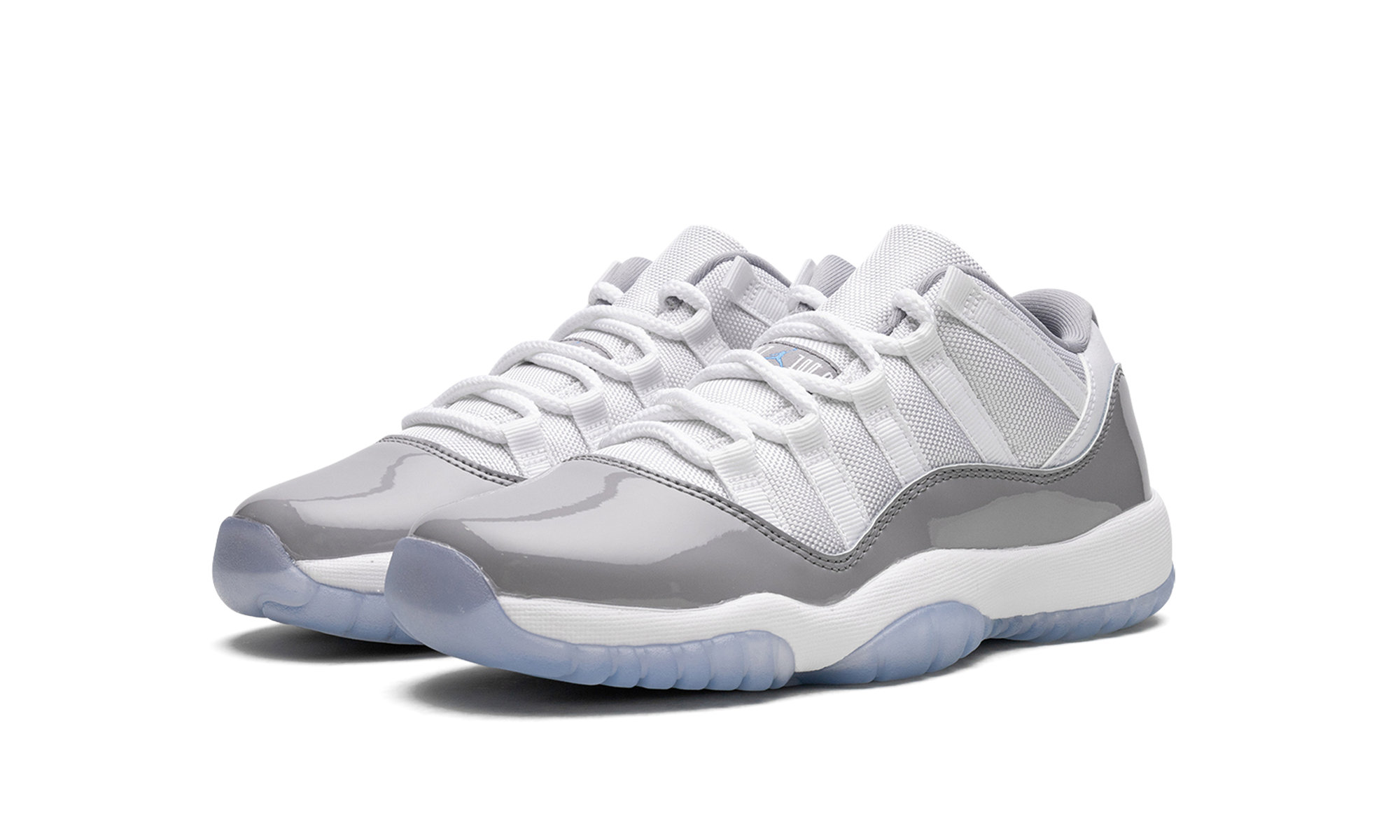 jordan 11 retro low cement grey gs+528896-140+diagnol left view
