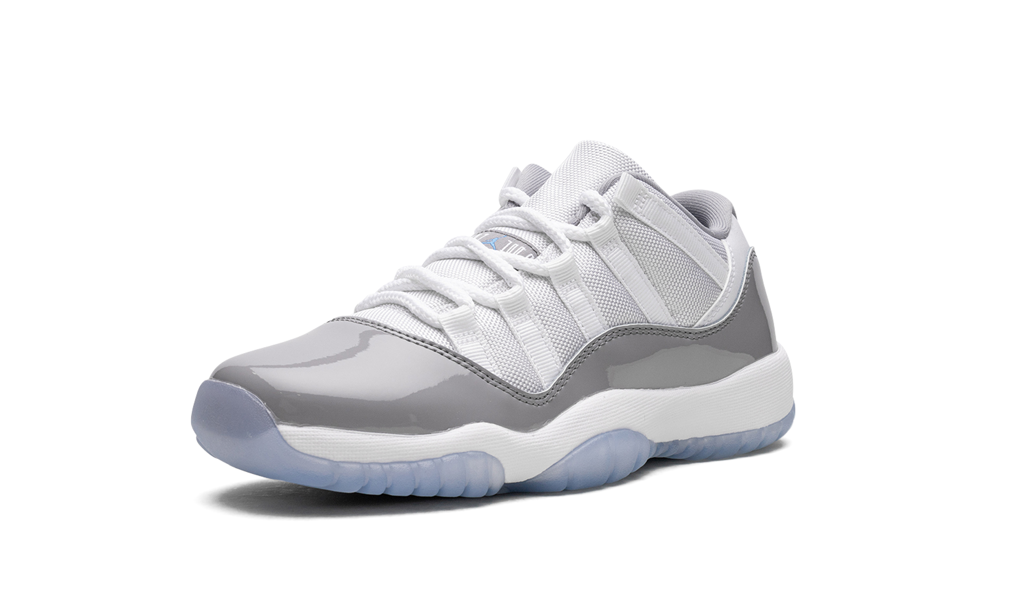 jordan 11 retro low cement grey gs+528896-140+left diagnol single view