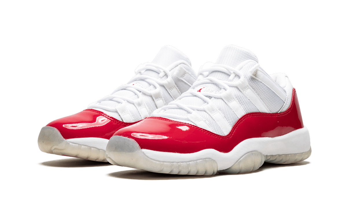 jordan 11 retro low cherry 2016 gs+528896-102+diagnol left view