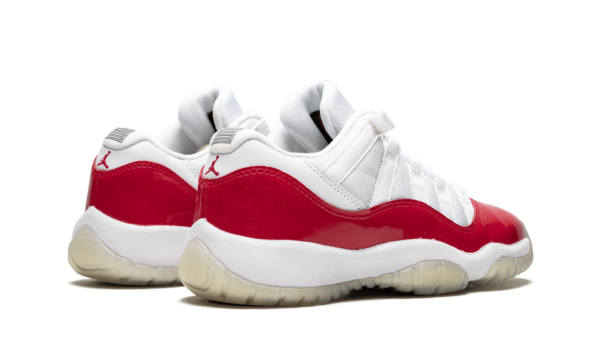 jordan 11 retro low cherry 2016 gs+528896-102+diagnol right behind view