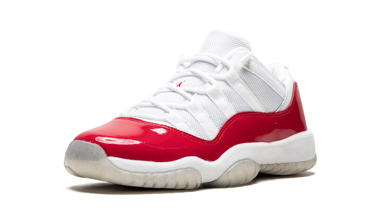 jordan 11 retro low cherry 2016 gs+528896-102+left diagnol single view