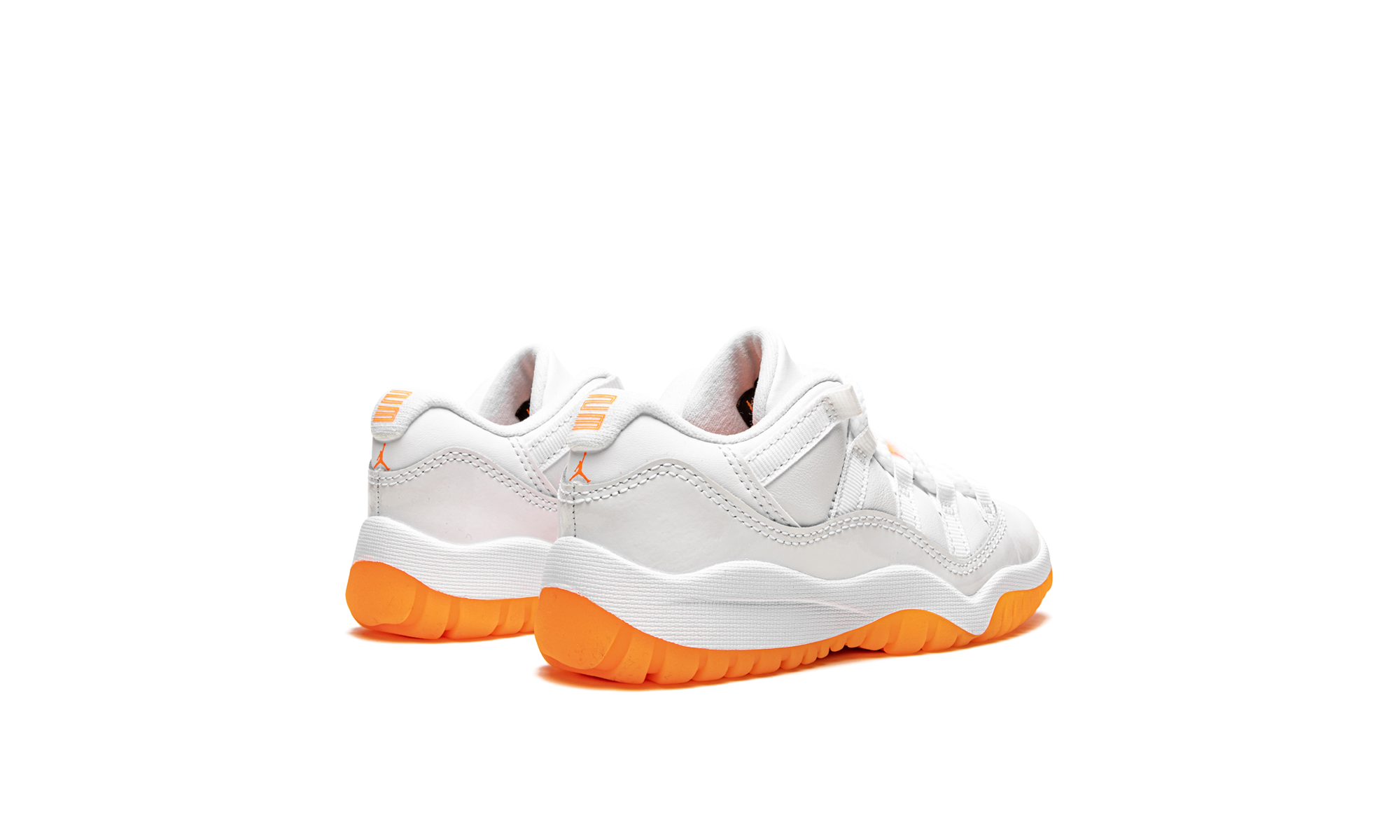 jordan 11 retro low citrus 2021 ps+DJ4328-139+diagnol right behind view