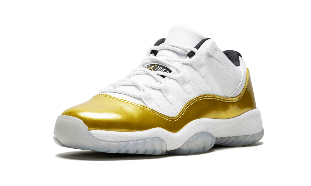 jordan 11 retro low closing ceremony gs+528896-103+left diagnol single view