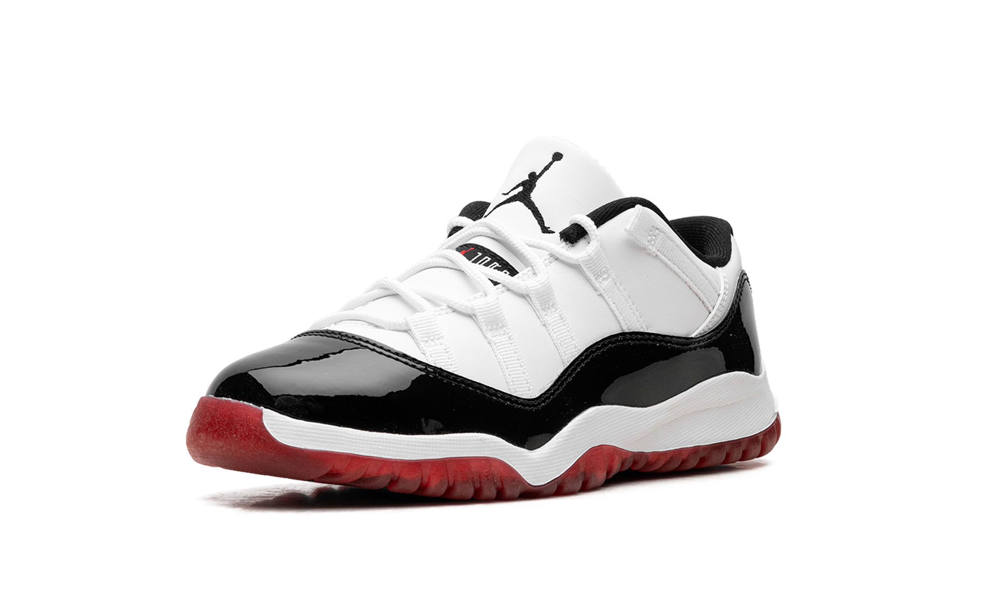 jordan 11 retro low concord bred ps+505835-160+left diagnol single view