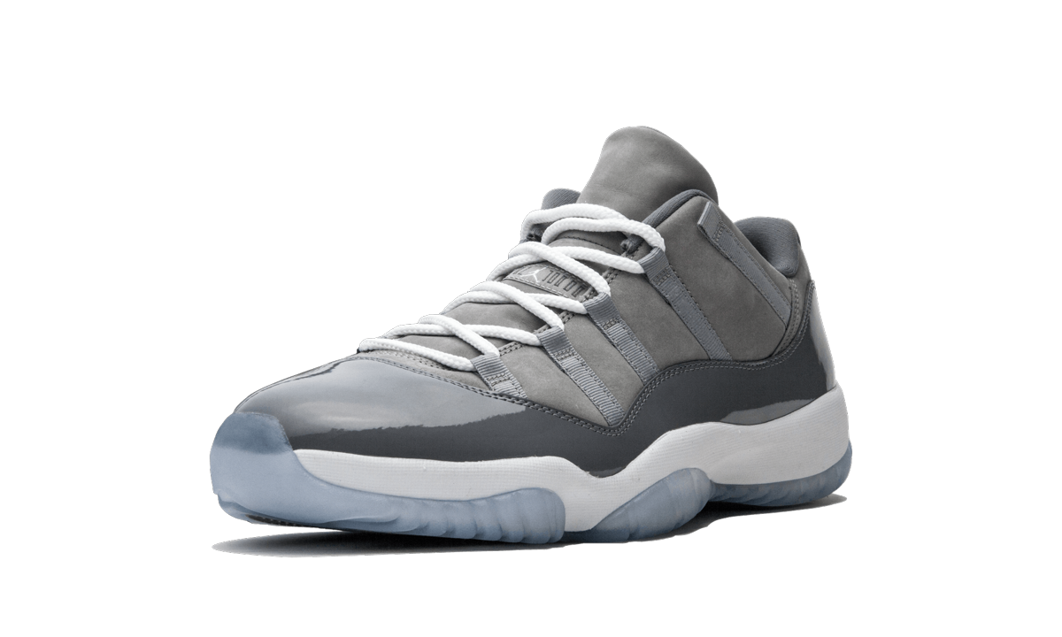 jordan 11 retro low cool grey+528895-003+left diagnol single view
