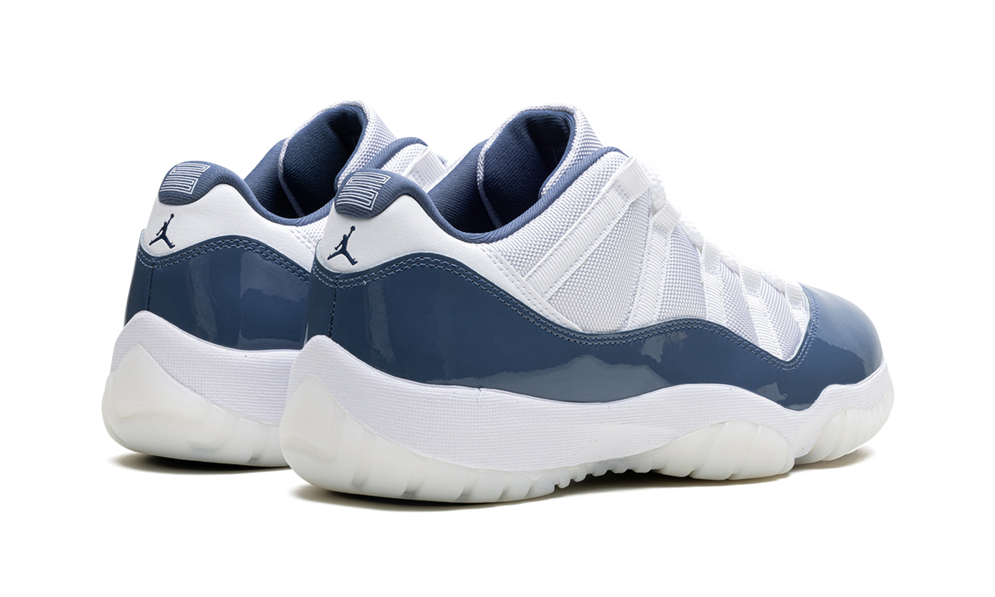 jordan 11 retro low diffused blue+FV5104-104+diagnol right behind view