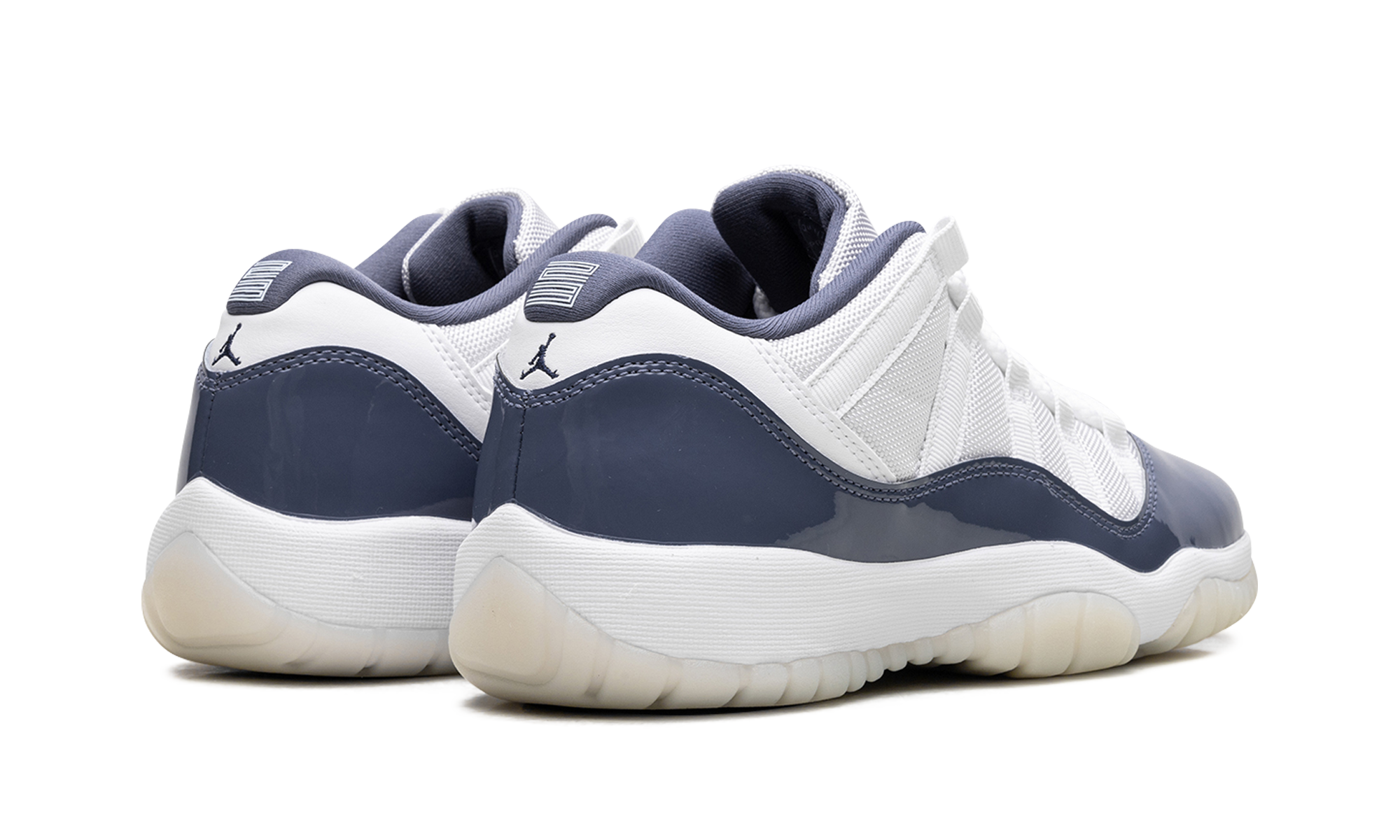 jordan 11 retro low diffused blue gs+FV5121-104+diagnol right behind view
