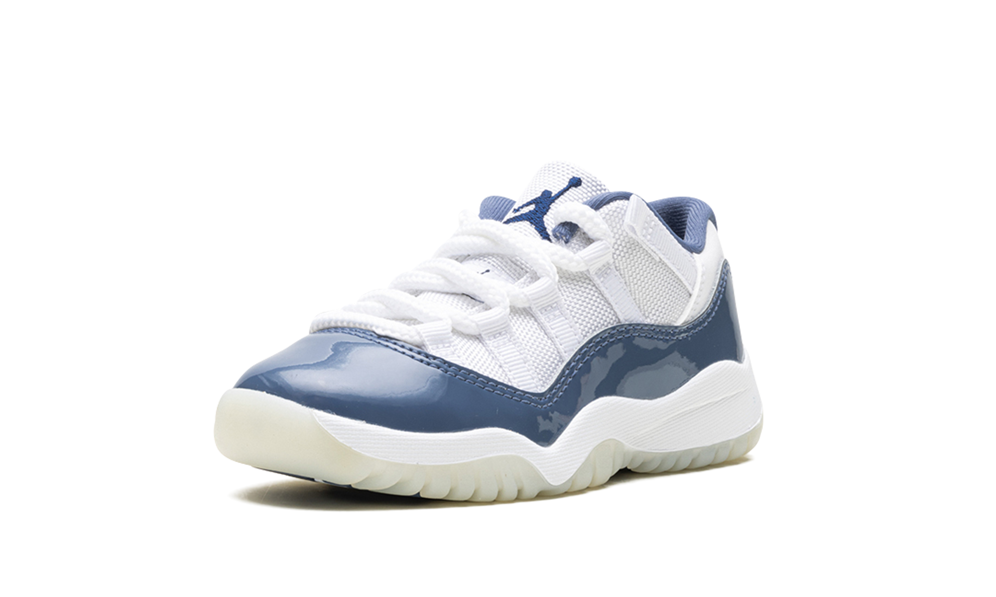 jordan 11 retro low diffused blue ps+FV5116-104+left diagnol single view