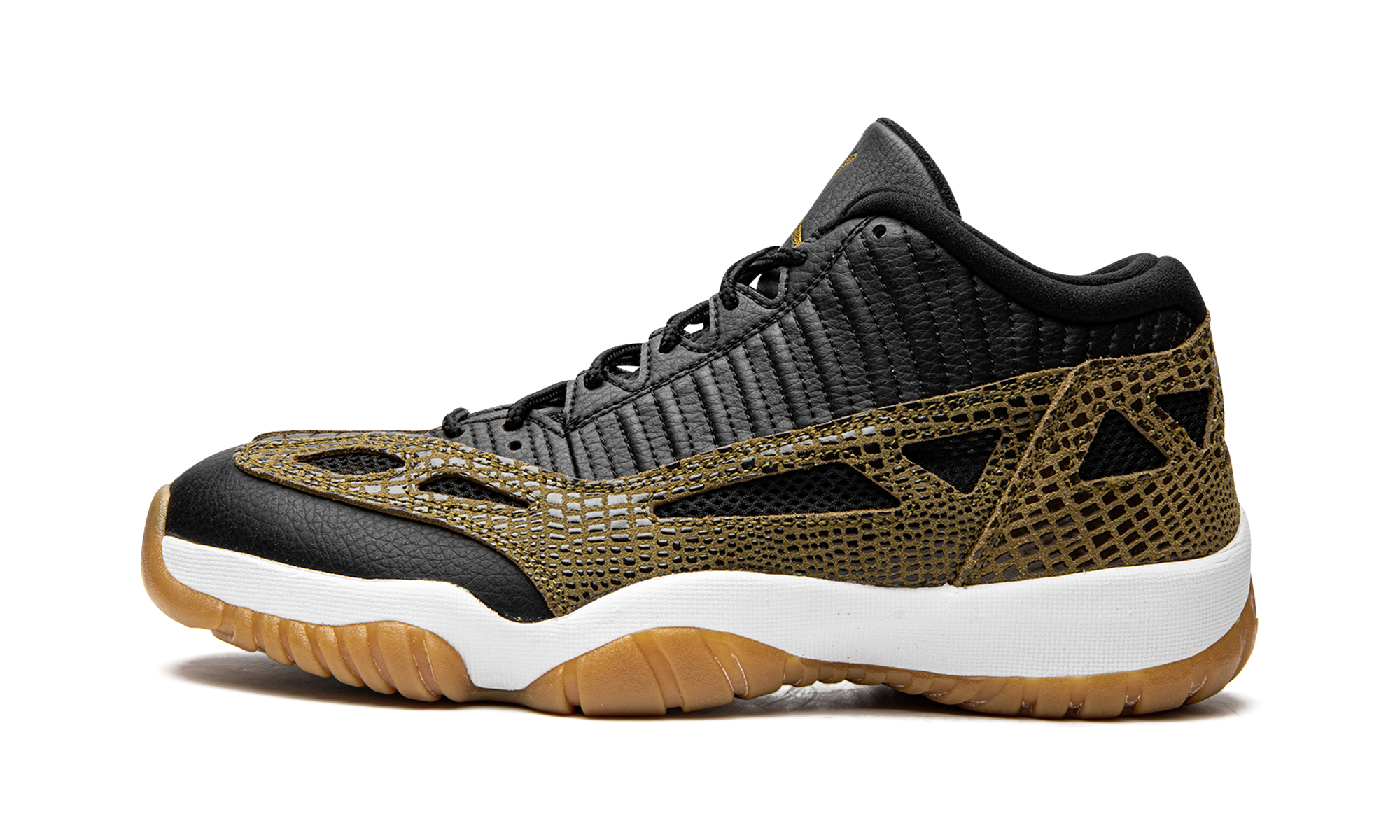 jordan 11 retro low ie militia green 2015+306008-013+diagnol right view 2