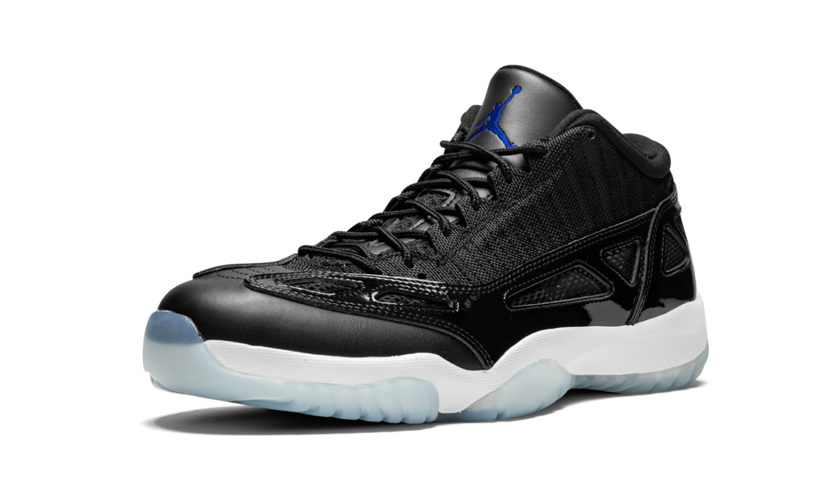 jordan 11 retro low ie space jam+919712-041+left diagnol single view