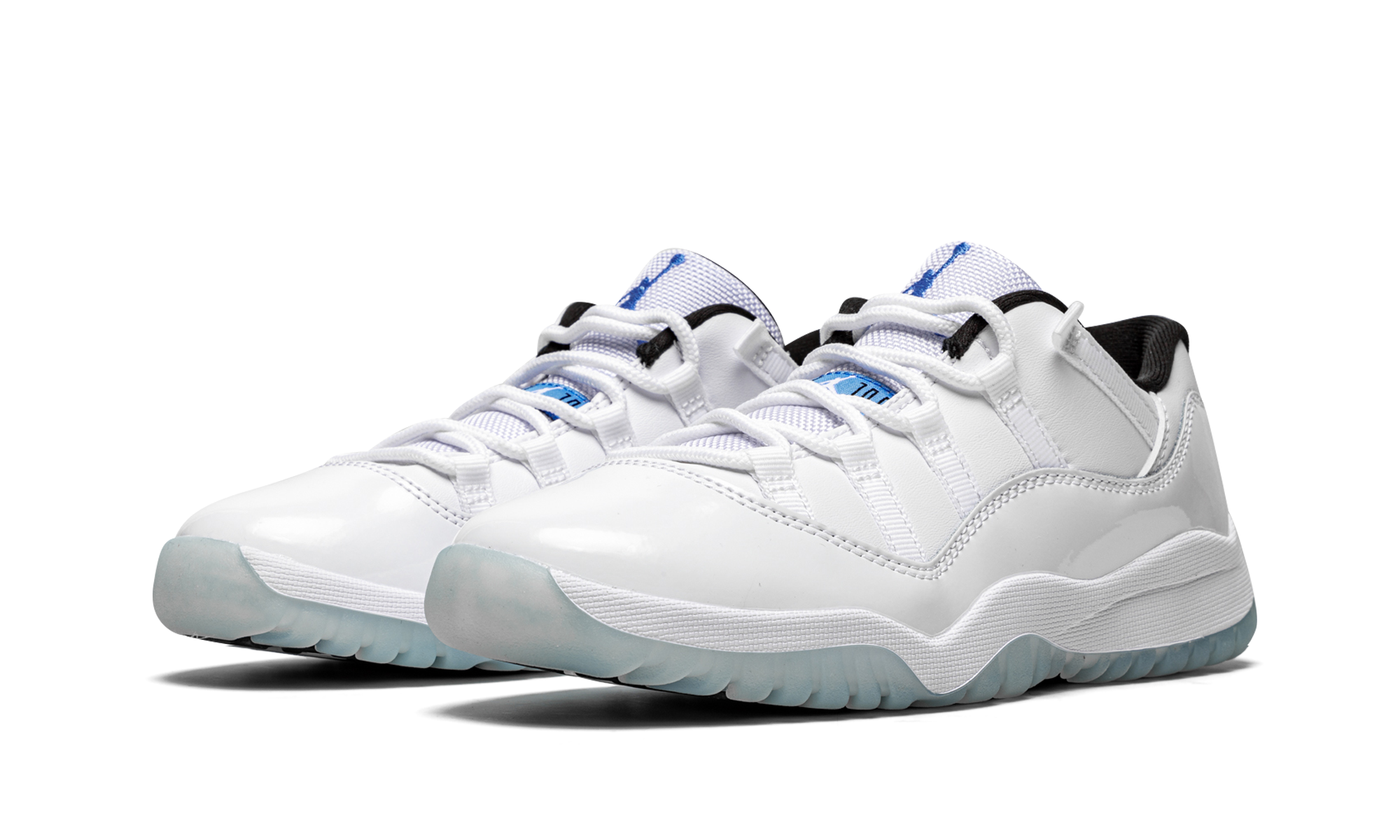 jordan 11 retro low legend blue ps+505835-117+diagnol left view