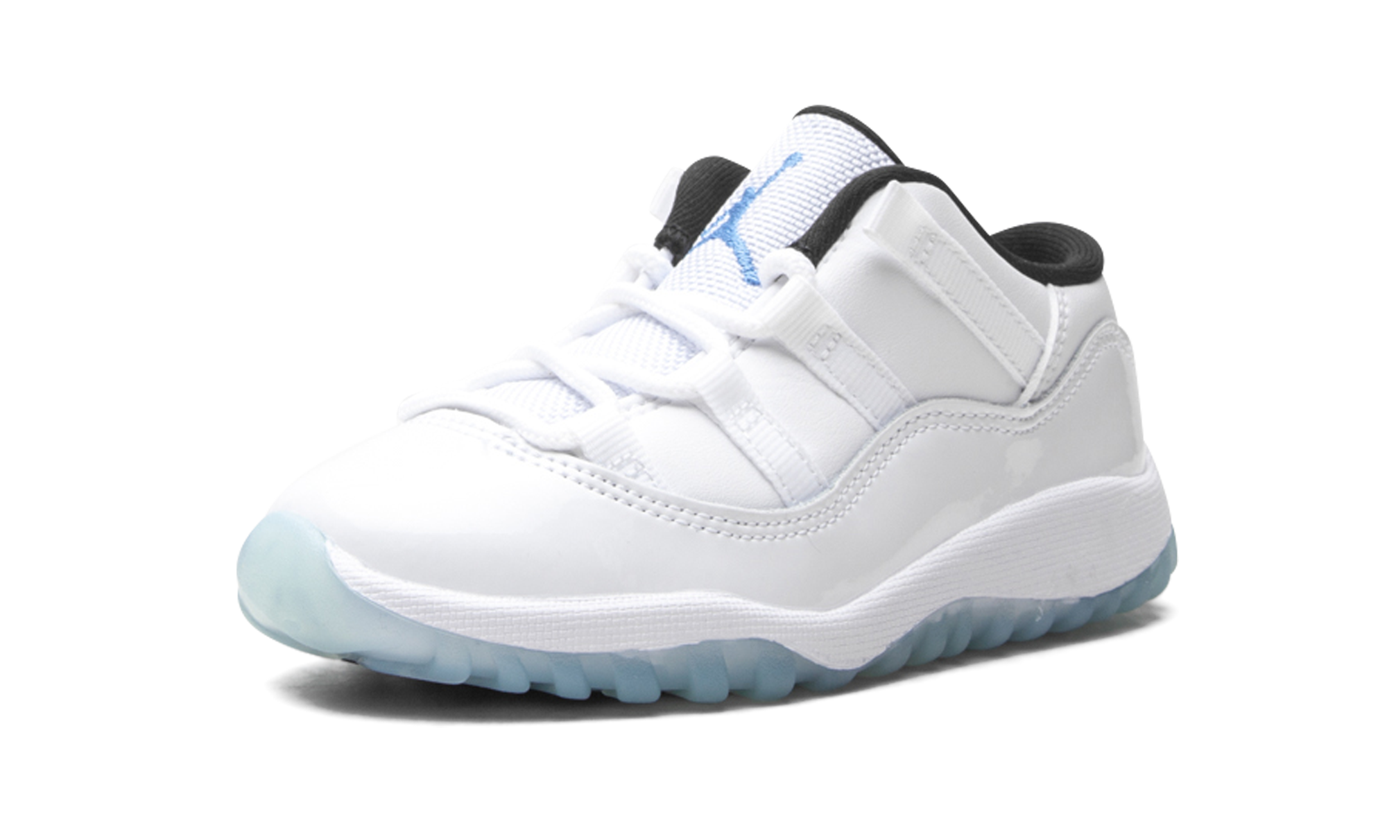jordan 11 retro low legend blue td+505836-117+left diagnol single view
