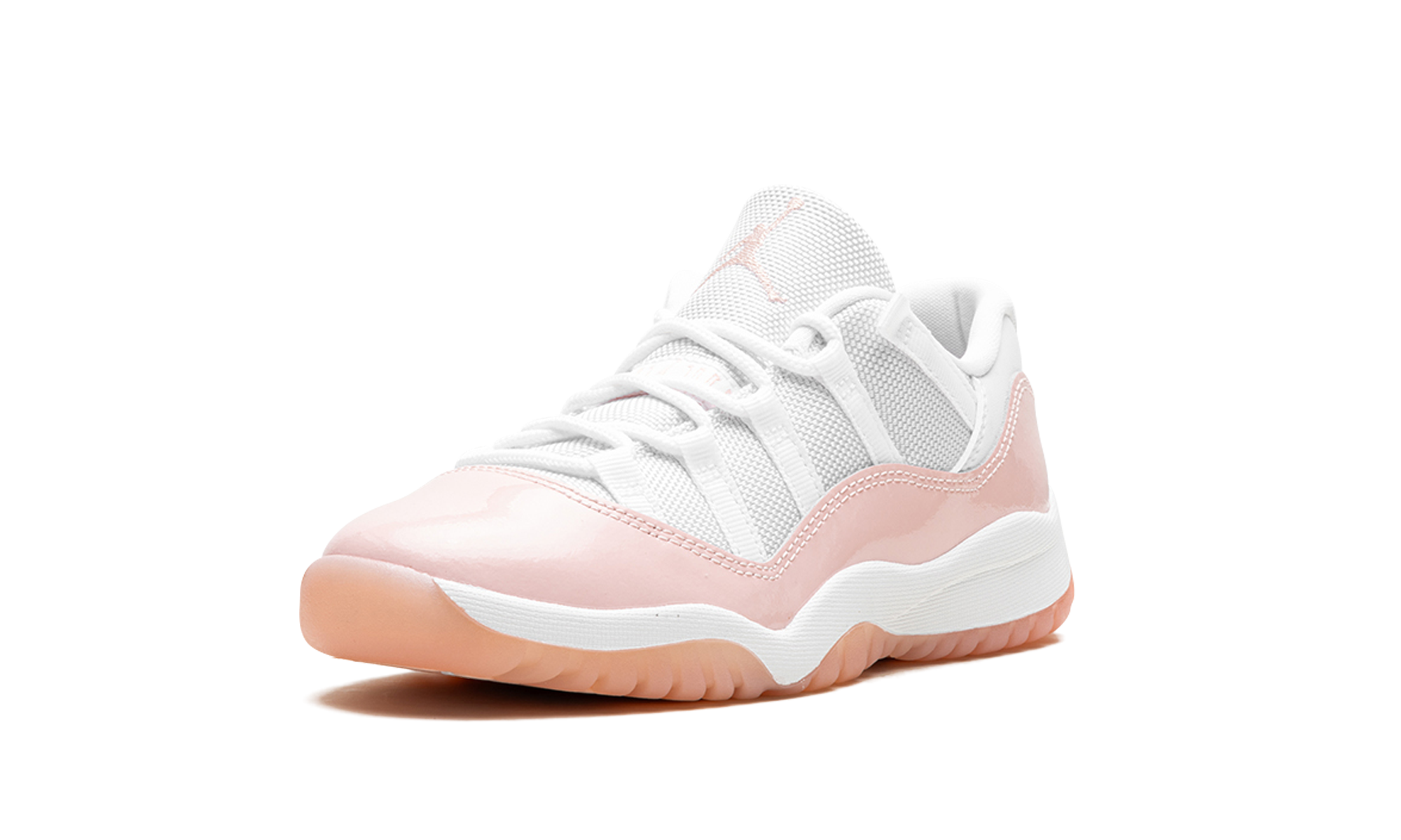 jordan 11 retro low legend pink ps+580522-160+left diagnol single view