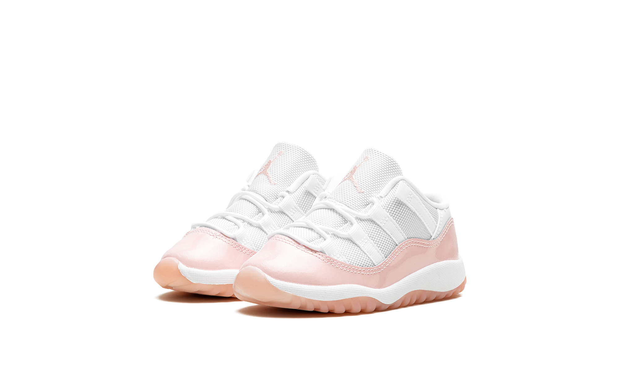 jordan 11 retro low legend pink td+645107-160+diagnol left view