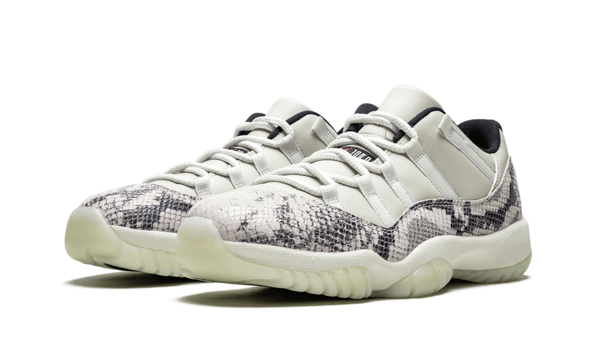 jordan 11 retro low snake light bone+CD6846-002+diagnol left view