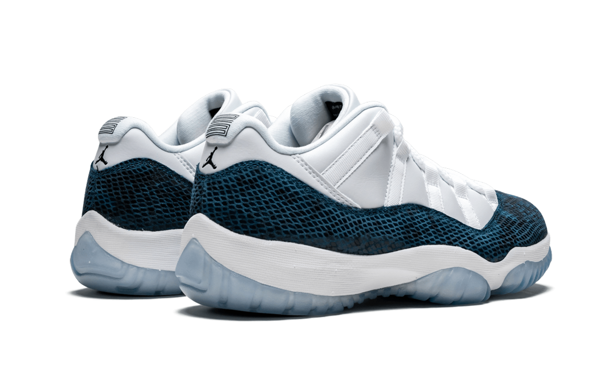 jordan 11 retro low snake navy 2019+CD6846-102+diagnol right behind view