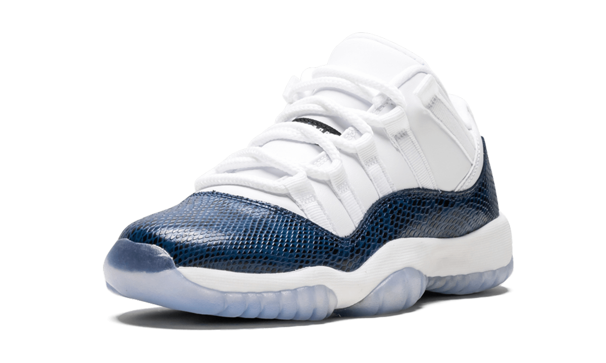 jordan 11 retro low snake navy 2019 gs+CD6847-102+left diagnol single view