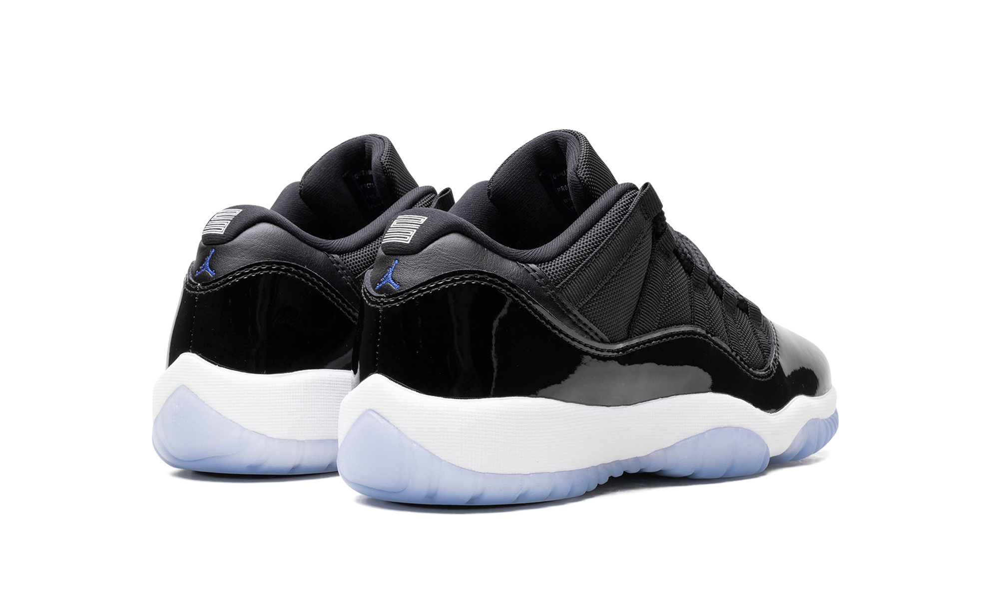 jordan 11 retro low space jam gs+FV5121-004+diagnol right behind view
