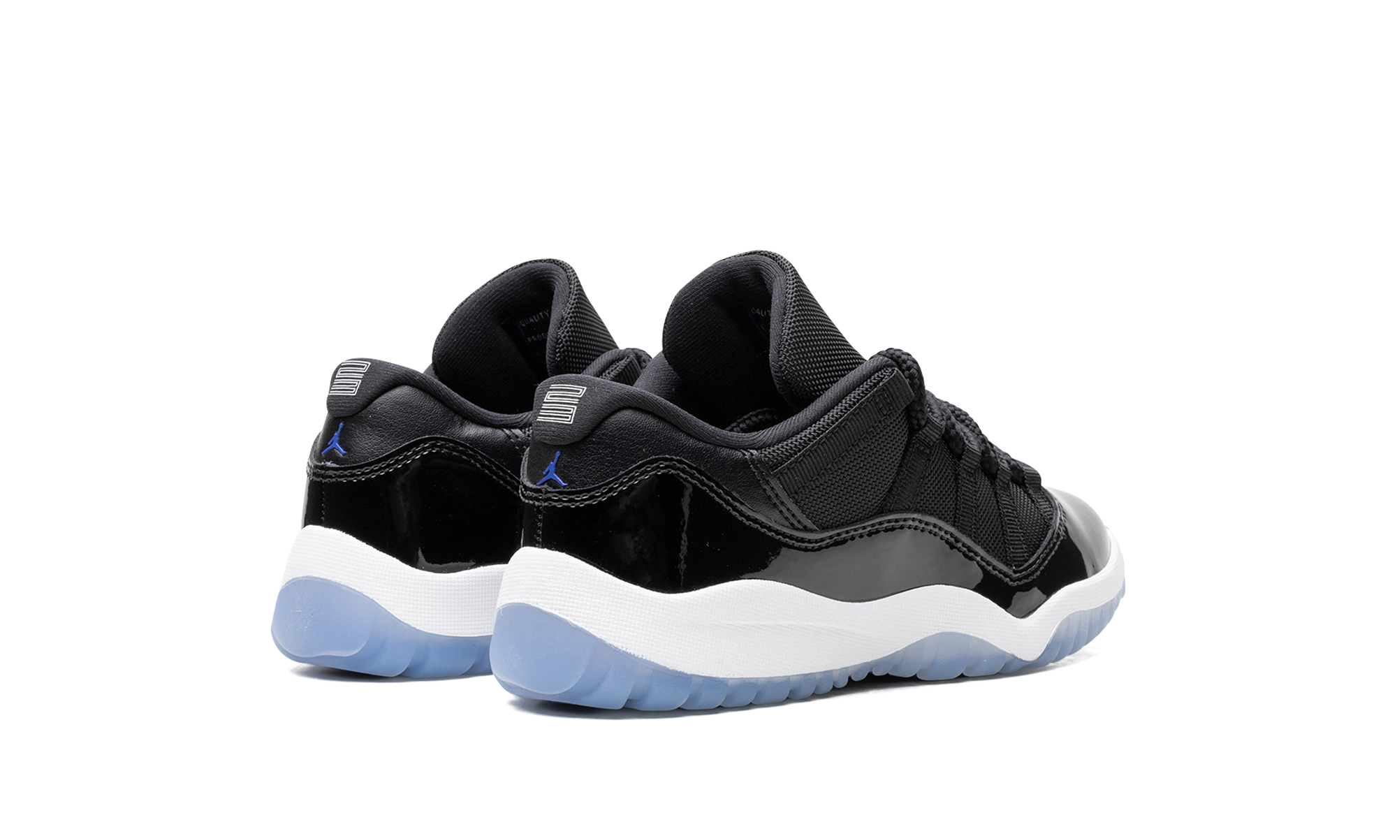 jordan 11 retro low space jam ps+FV5116-004+diagnol right behind view