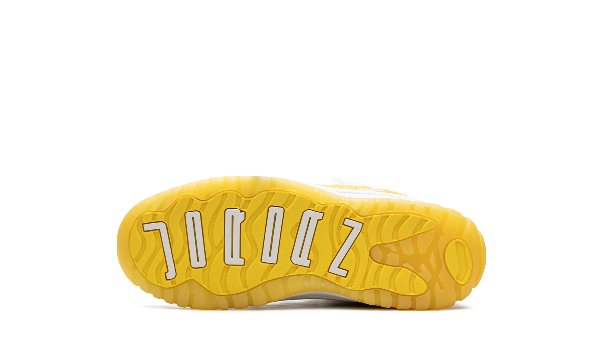 jordan 11 retro low yellow snakeskin ps+580522-107+bottom view