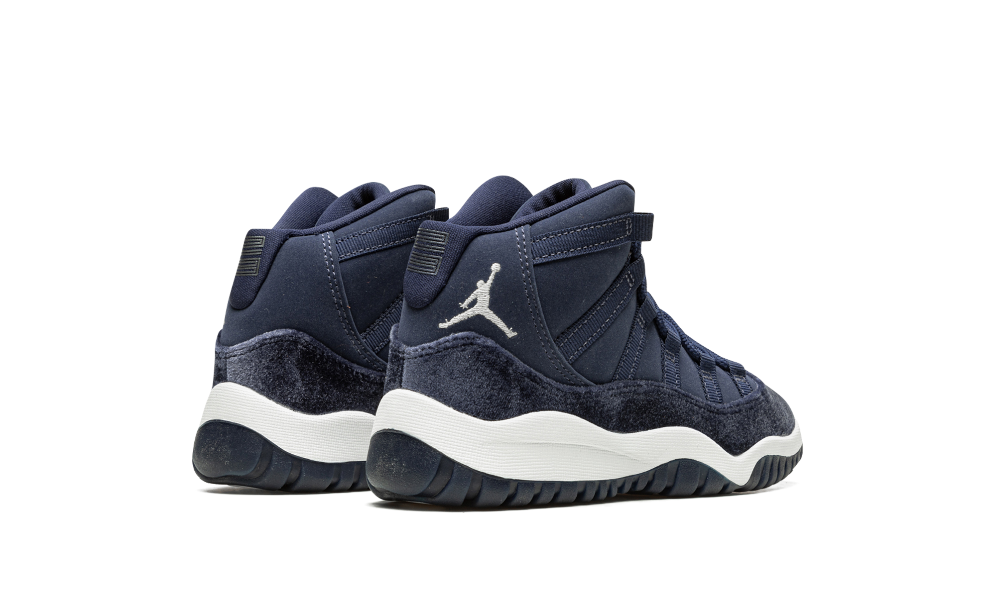 jordan 11 retro midnight navy ps+DO3857-441+diagnol right behind view