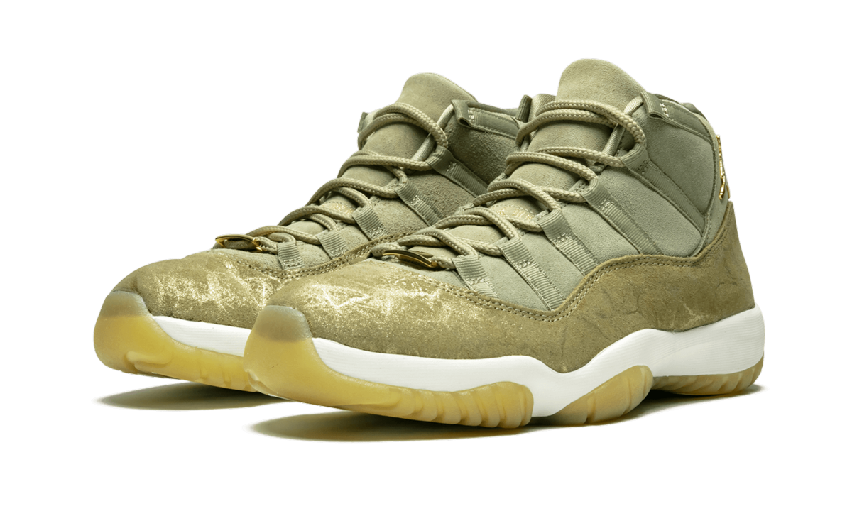 jordan 11 retro neutral olive women s+AR0715-200+diagnol left view