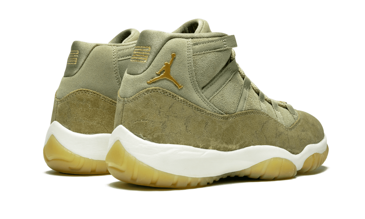 jordan 11 retro neutral olive women s+AR0715-200+diagnol right behind view