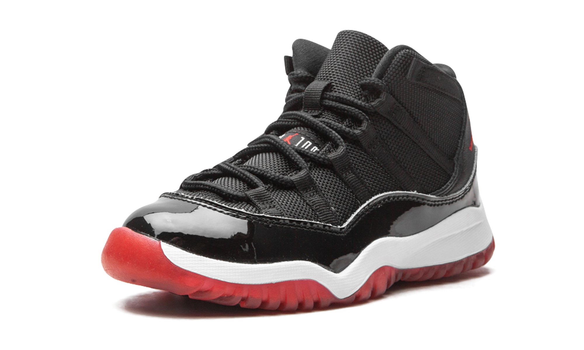 jordan 11 retro playoffs bred 2019 ps+378039-061+left diagnol single view