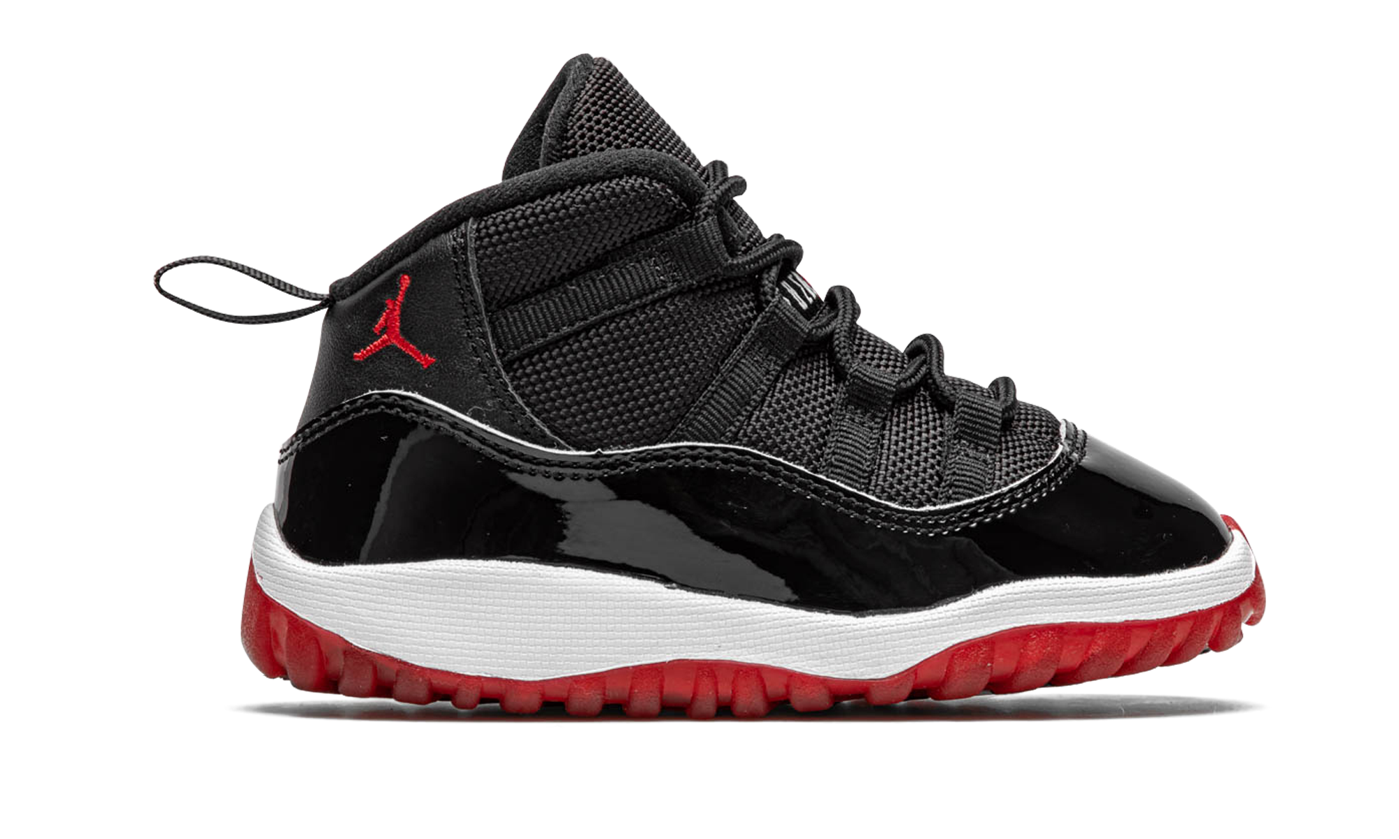 jordan 11 retro playoffs bred 2019 td+378040-061+diagnol right behind view