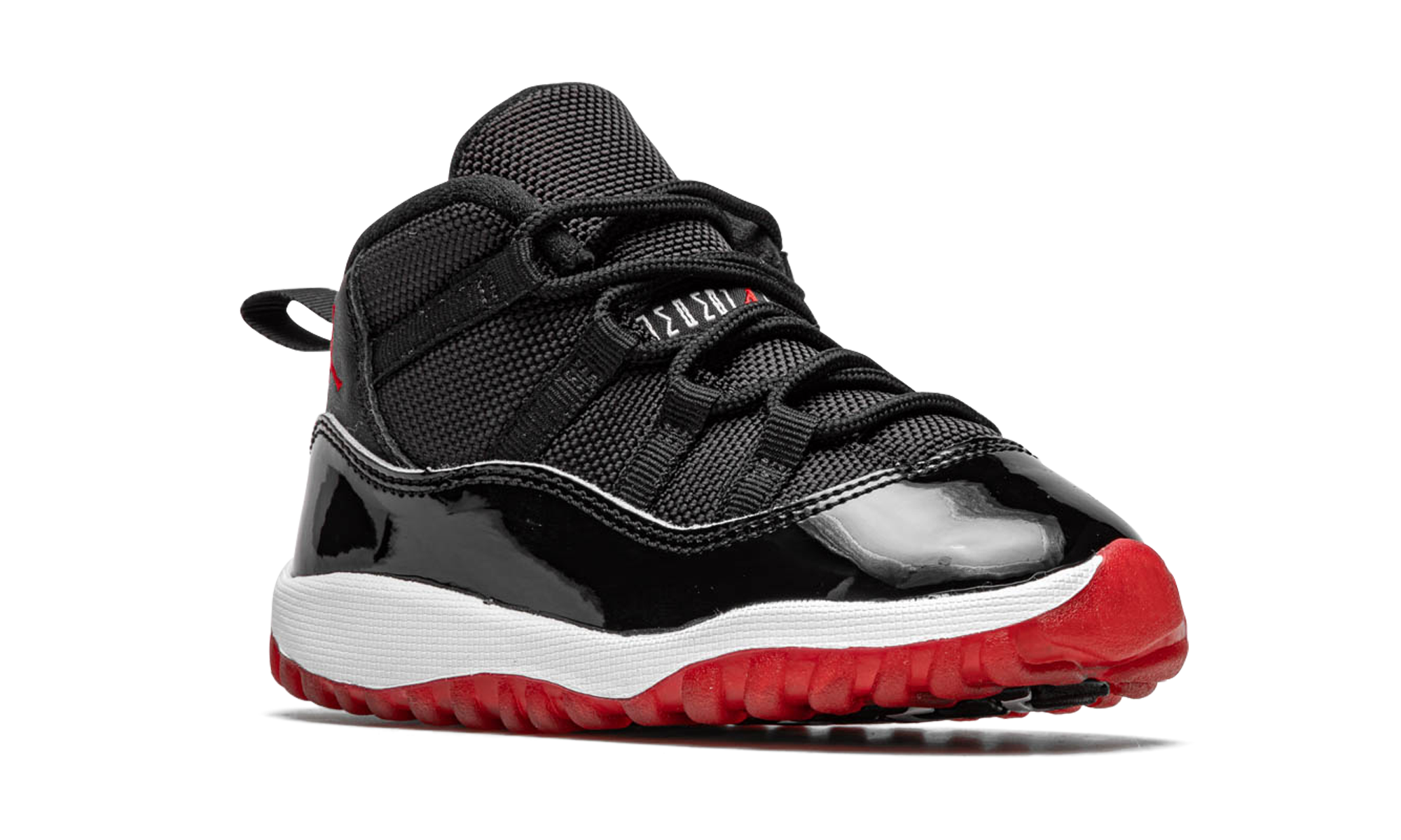 jordan 11 retro playoffs bred 2019 td+378040-061+left diagnol single view
