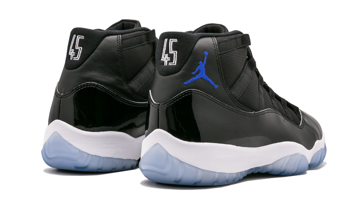jordan 11 retro space jam 2016+378037-003+diagnol right behind view