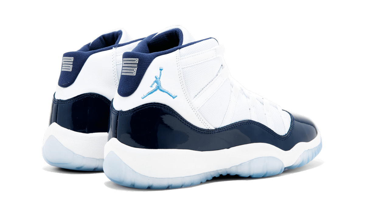 jordan 11 retro unc win like 82 gs+378038-123+diagnol right behind view