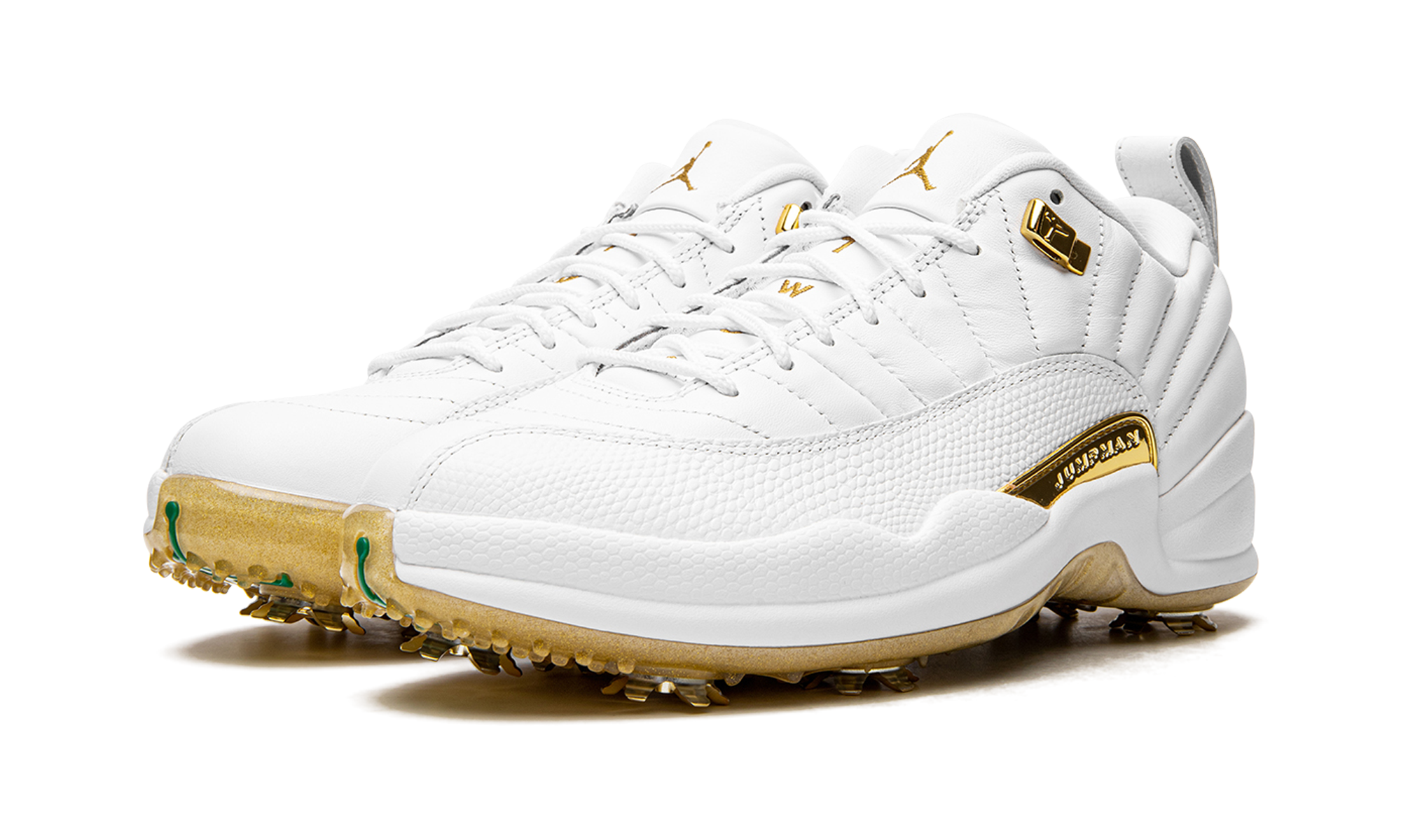 jordan 12 golf metallic gold+DM0106-117+diagnol left view