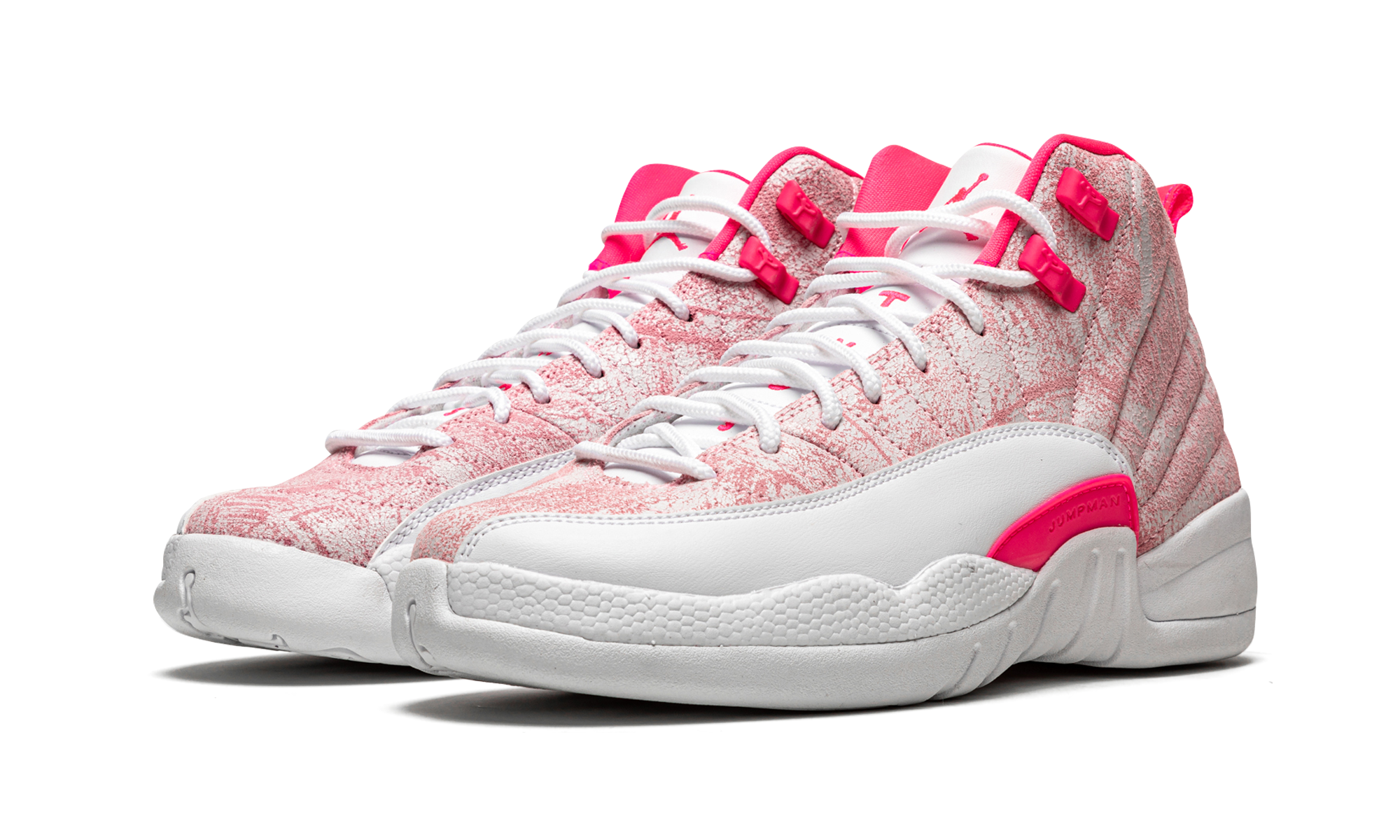 jordan 12 retro arctic punch gs+510815-101+diagnol left view