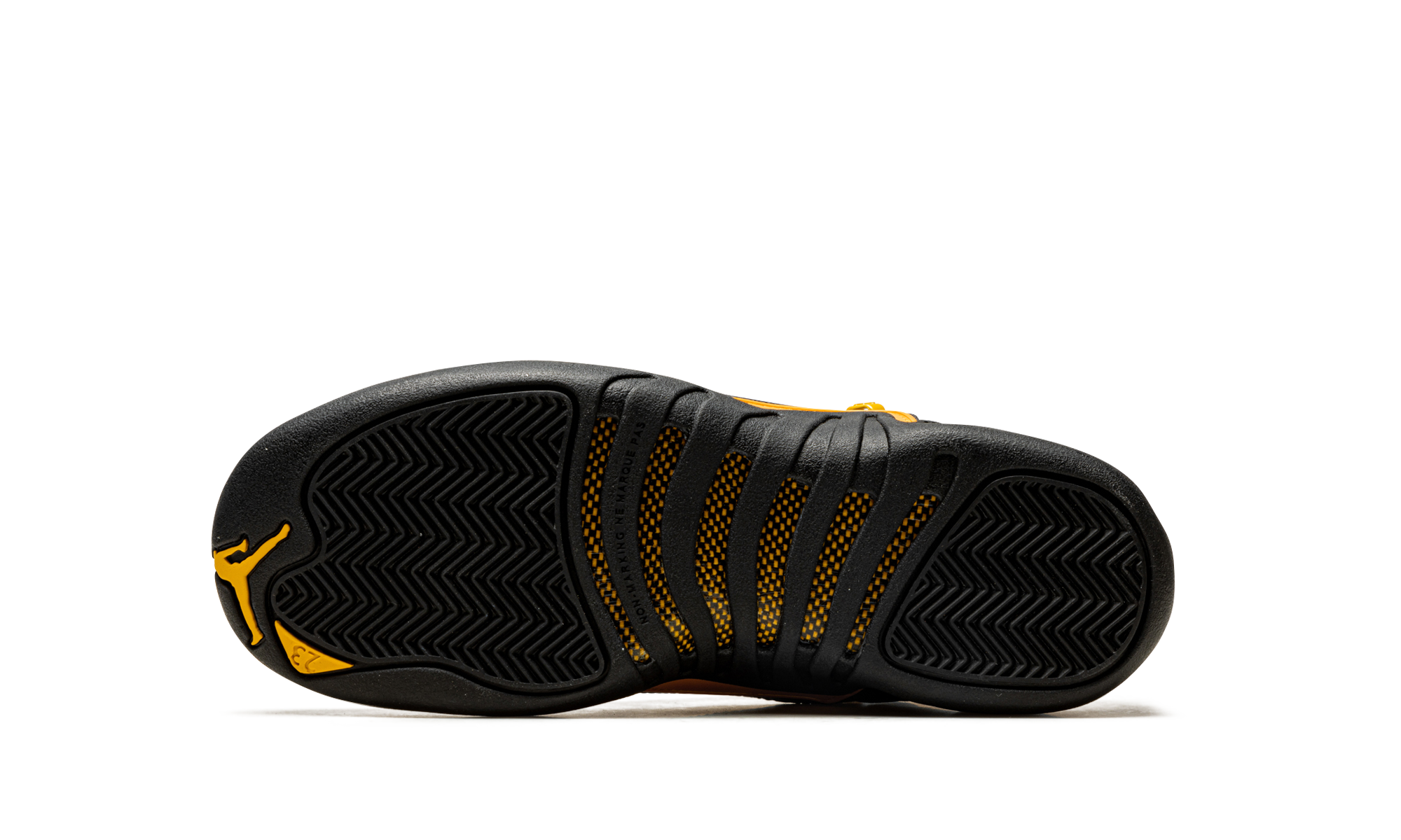 jordan 12 retro black taxi gs+153265-071+bottom view