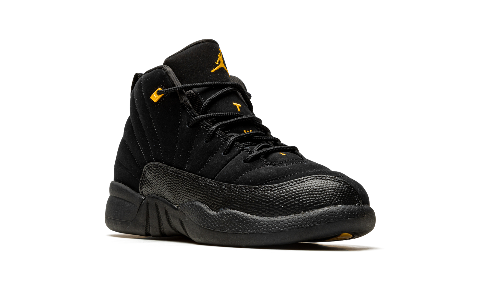 jordan 12 retro black taxi ps+151186-071+diagnol right view