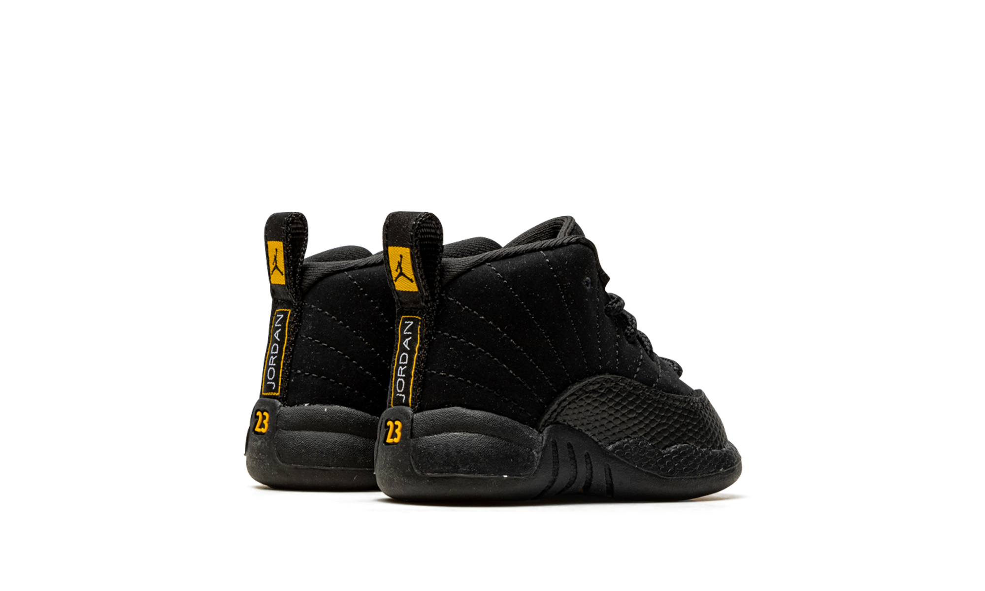 jordan 12 retro black taxi td+850000-071+diagnol right behind view