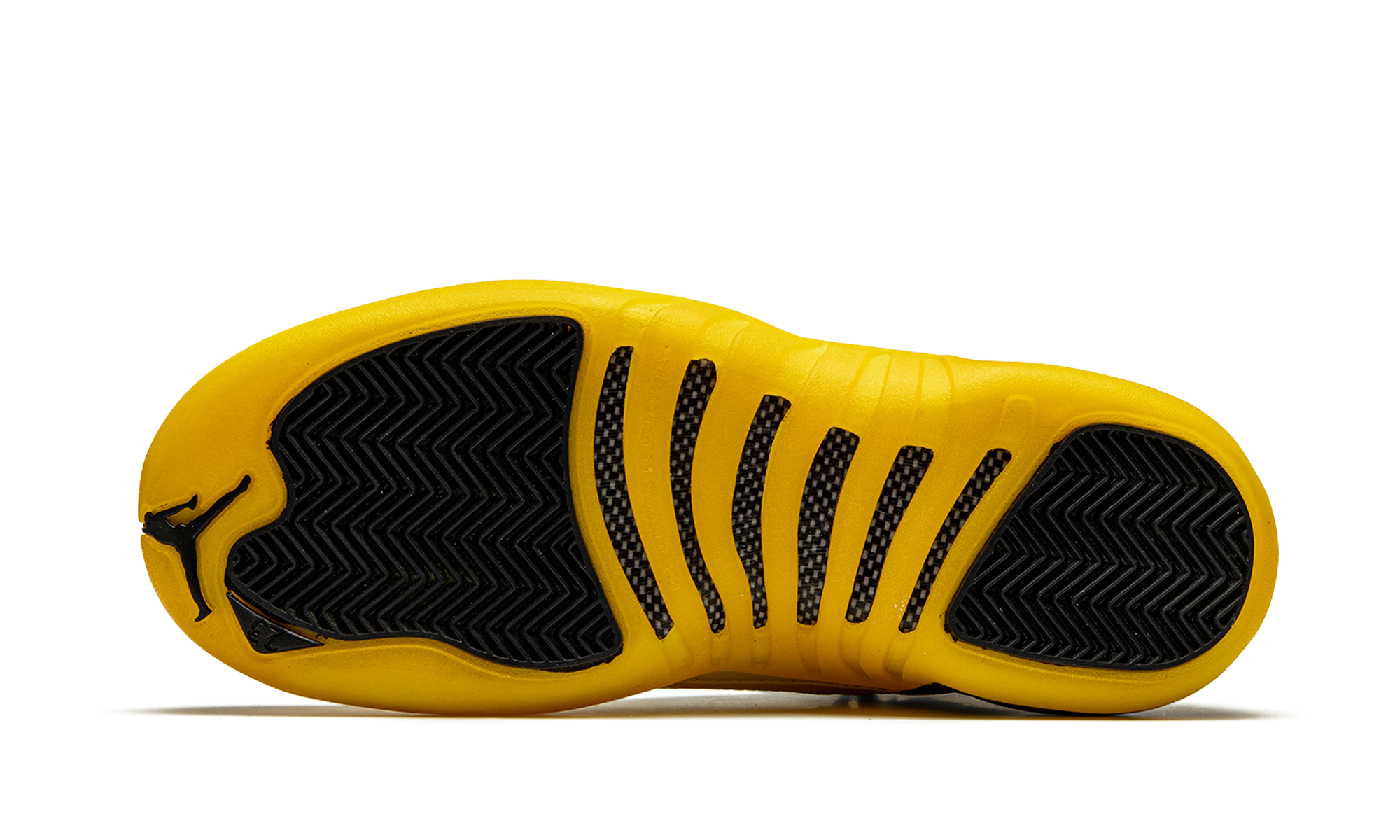 jordan 12 retro black university gold gs+153265-070+bottom view