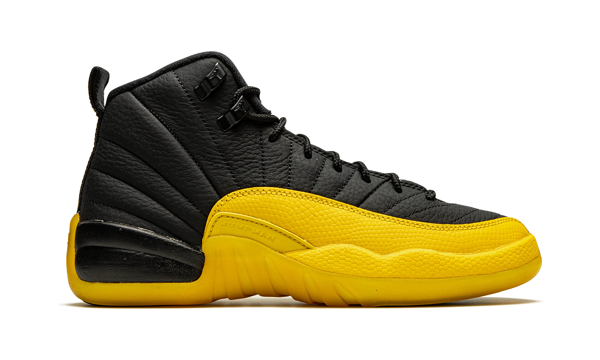 jordan 12 retro black university gold gs+153265-070+right view