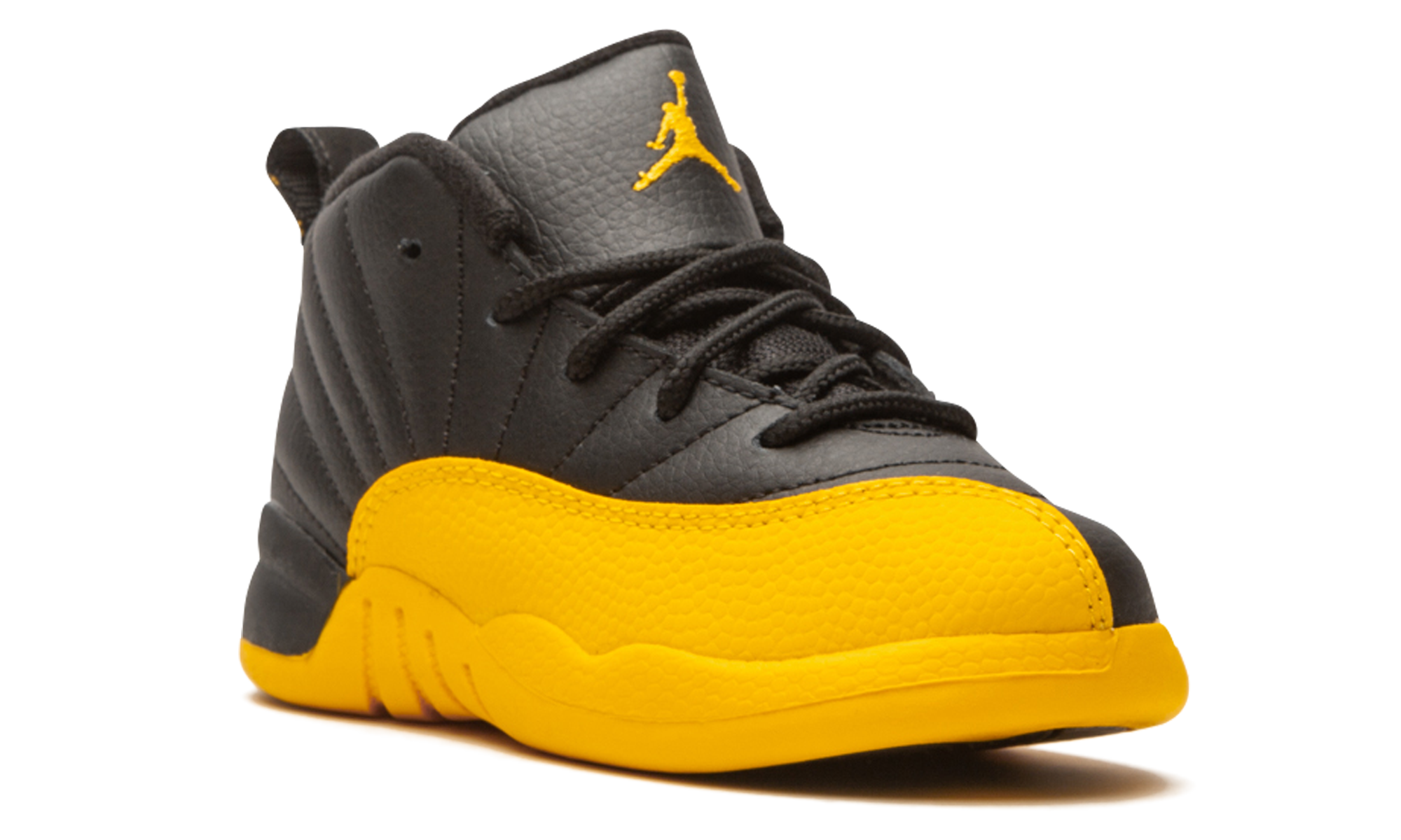 jordan 12 retro black university gold td+850000-070+diagnol right view