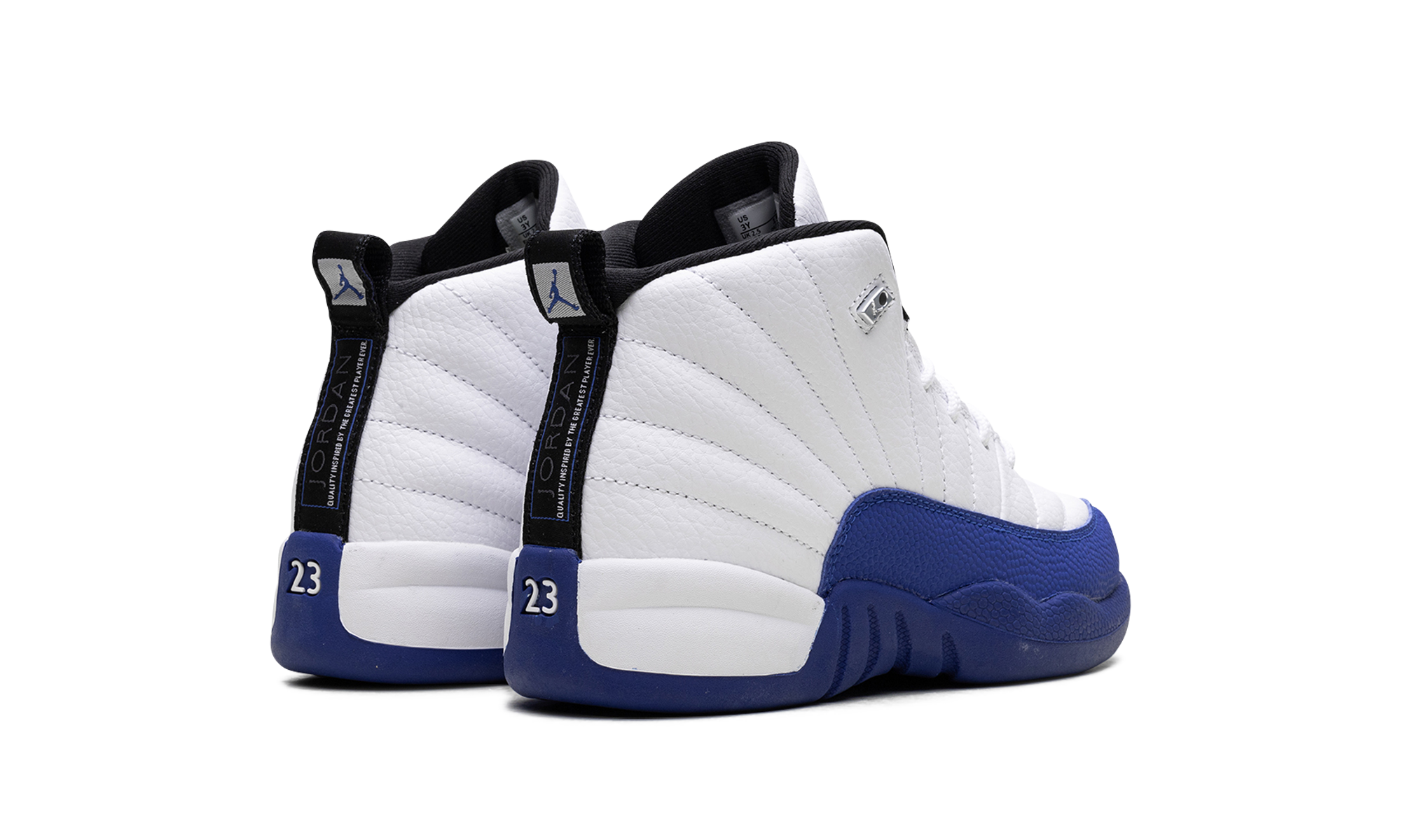 jordan 12 retro blueberry ps+151186-140+diagnol right behind view